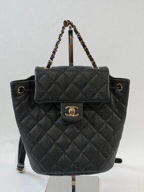 Chanel Urban Spirit Backpack Quilted Caviar Mini Black